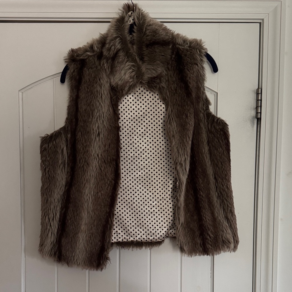 Forever 21 Faux Fur Vest in Brown